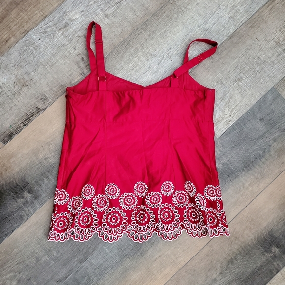 Ann Taylor Loft Red Top 8P - Picture 2 of 6